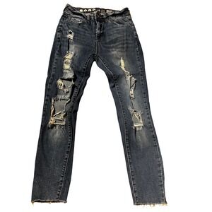 S.O.N.G. Curvy High Rise Skinny Ankle Distressed Jeans - Women's Size 7/28‎